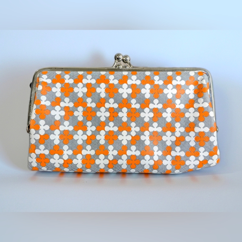 Stylish Gray and Orange Women's Clutch